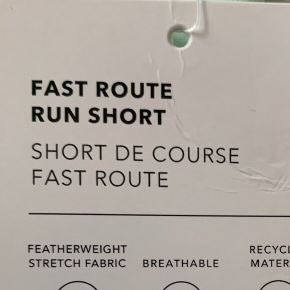 ATHLETA Fast Route Run Short in Neon Lime Sz LARGE - Picture 4 of 4
